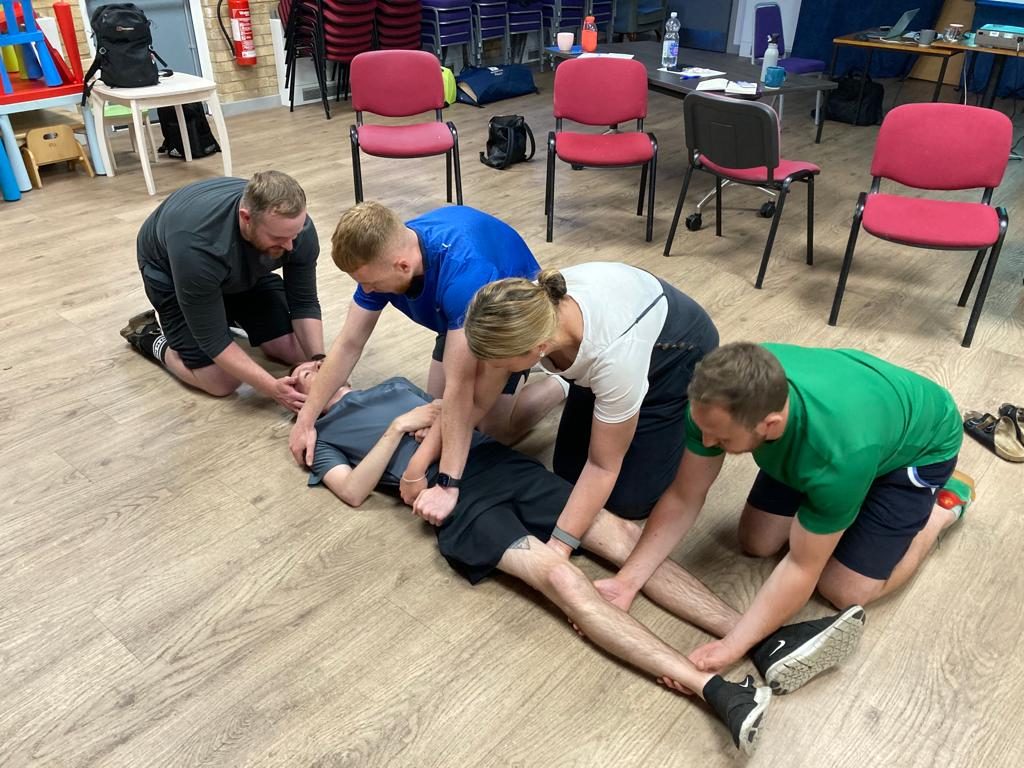 First aid training in progress in Stoke-on-Trent